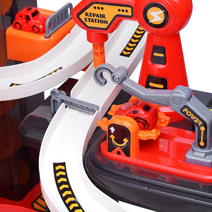 Парковка-трек JP588-11 "Пожарная часть" в коробке