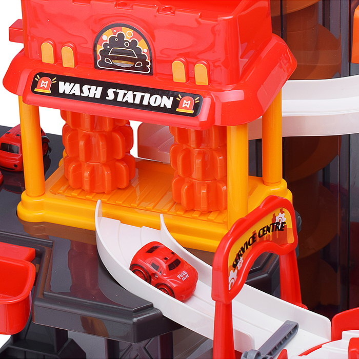 Парковка-трек JP588-11 "Пожарная часть" в коробке