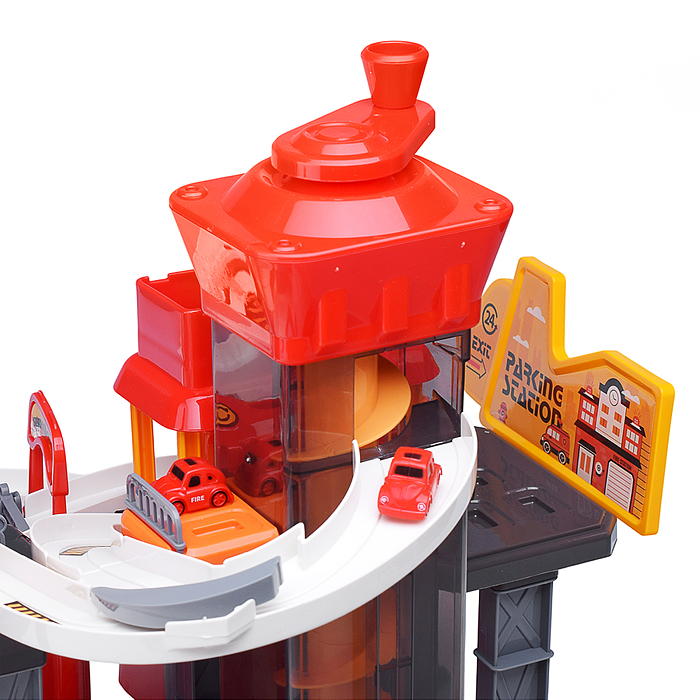Парковка-трек JP588-11 "Пожарная часть" в коробке