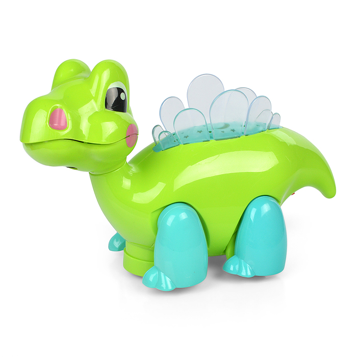 Каталка "Динозаврик" (12 песен, фраз и звуков, свет, на бат.) в коробке