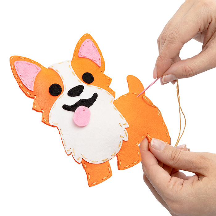 Фото к товару Набор для творчества. Мягкая игрушка из фетра "Корги" Набор для творчества. Мягкая игрушка из фетра "Корги"