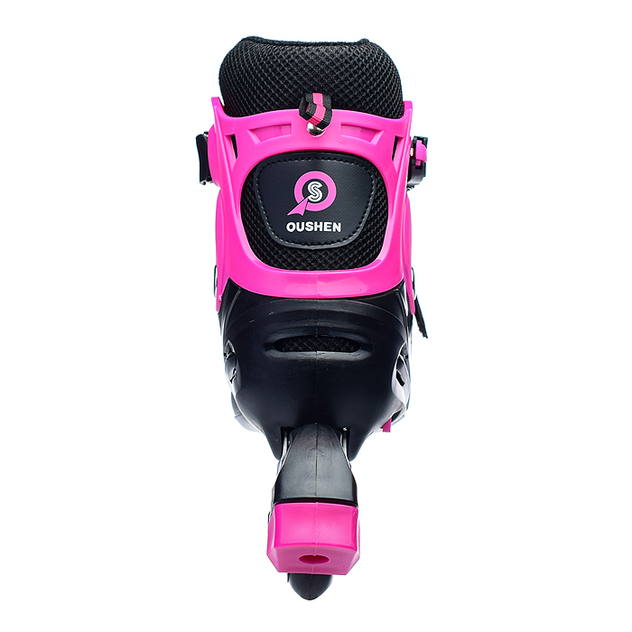 Фото к товару Роликовые коньки U001753Y раздвижные, PU колёса, размер L, черно-розовые, в сумке Роликовые коньки U001753Y раздвижные, PU колёса, размер L, черно-розовые, в сумке