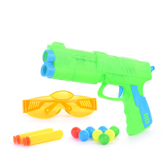 Пистолет 028-28 "Стрелок" с полимерными пулями и шариками, в пакете