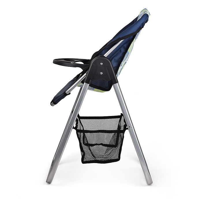 Стульчик для кормления кукольный 9697A складной, с корзиной, принт листья
