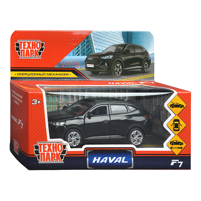 Машина металл Haval f7 (дв, багаж, черный) инерц., в коробке