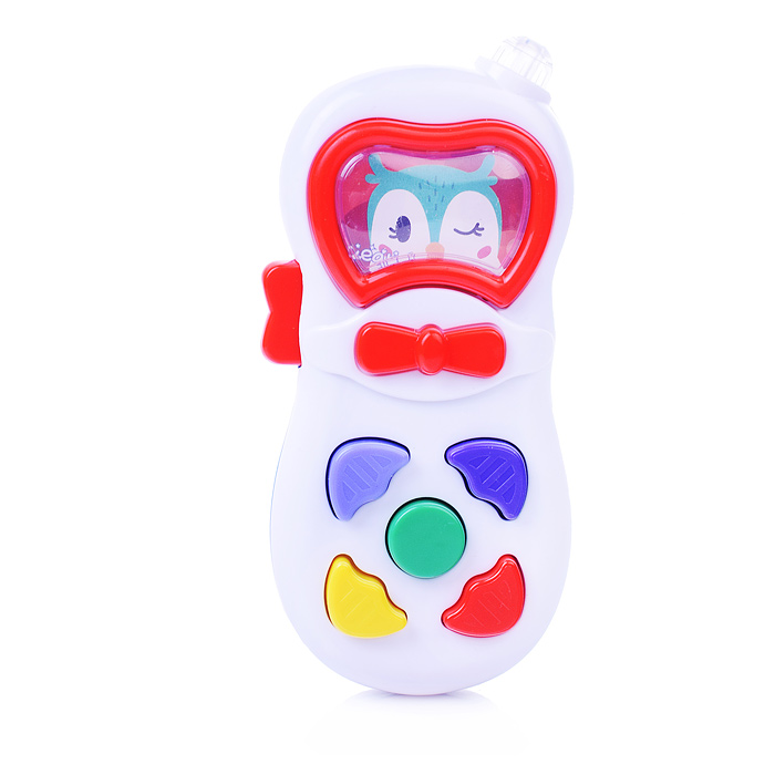 Телефон QX-91175E-QX-91179E "Веселые зверята" в коробке