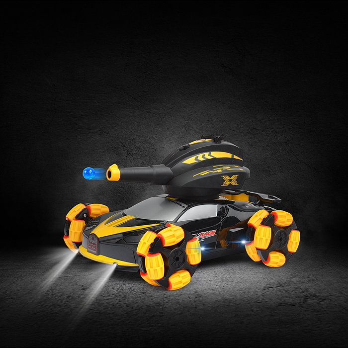 Машина QF665-2 "Торнадо-1" с пушкой и паром, на р/у 27 MHz, в коробке