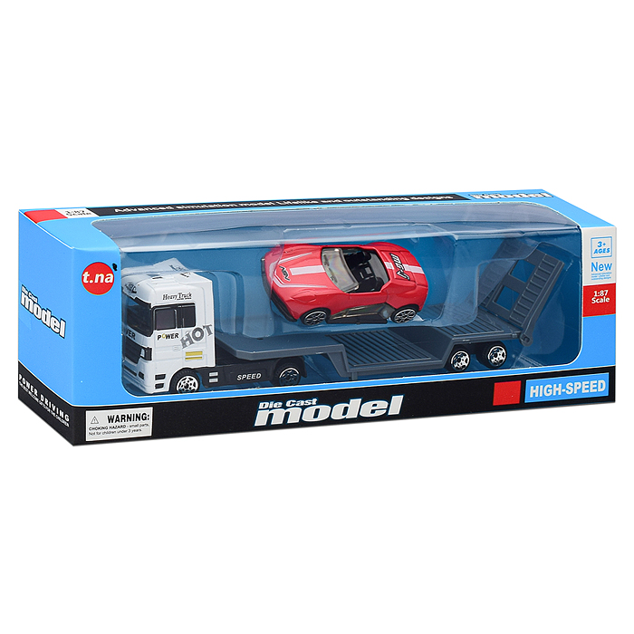 Автовоз TN-1066-1 с гоночной машиной, в коробке