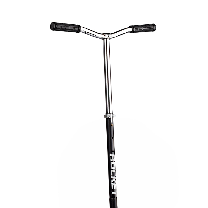 Самокат-снегокат R0181.BK с изогнутой ручкой (черный)