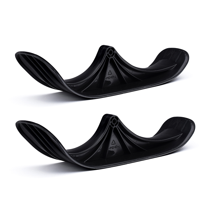 Самокат-снегокат R0181.BK с изогнутой ручкой (черный)