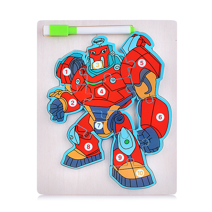 Пазл-вкладыш D2003 "Робот" в коробке