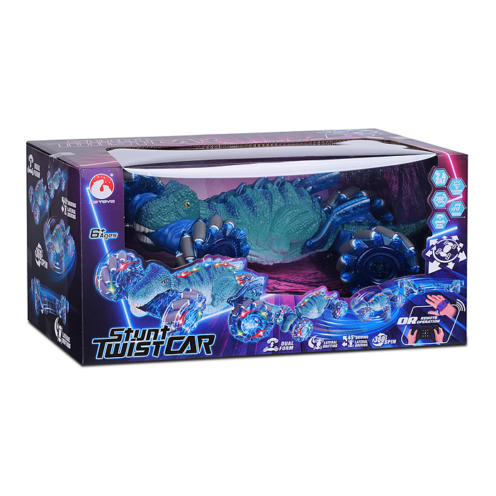 Машина HG4-42 "Dinosaur stunt car-1" р/у, 27 MHz, в коробке