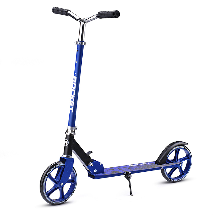 Самокат-снегокат R0181.BL с изогнутой ручкой (синий)