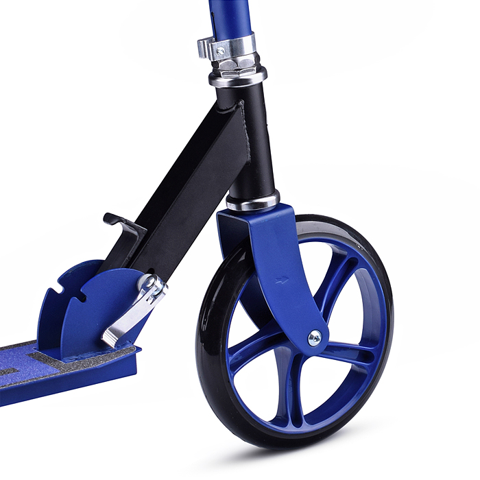Самокат-снегокат R0181.BL с изогнутой ручкой (синий)