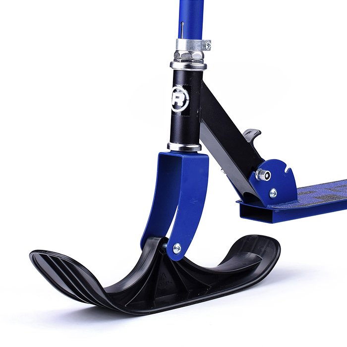 Самокат-снегокат R0181.BL с изогнутой ручкой (синий)