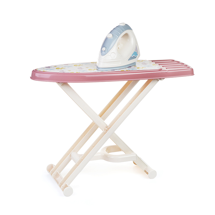 Набор игровой "Утюжок №3 с гладильной доской" (коралловый) (в сеточке)