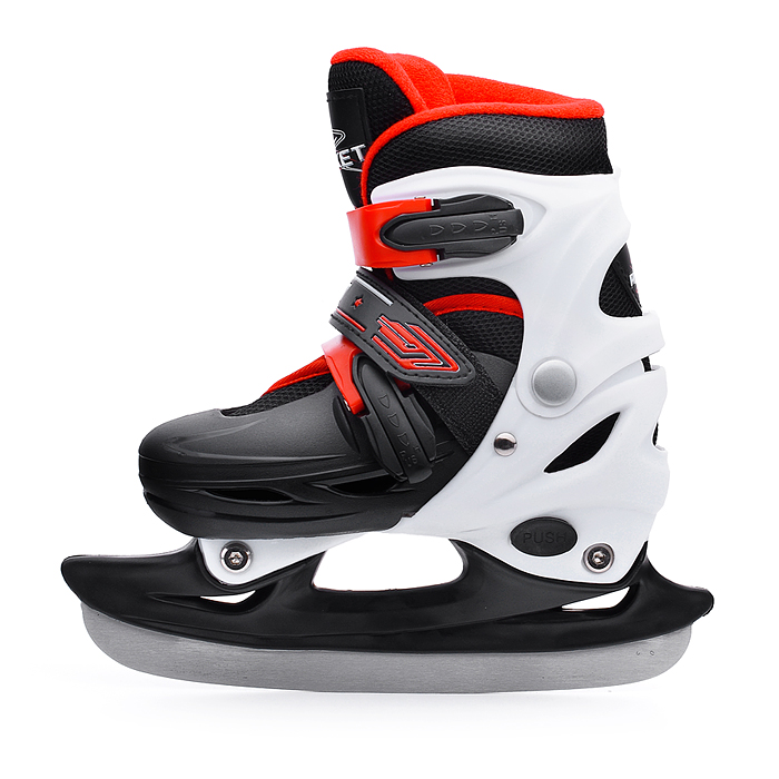 Коньки R0008 детские S черно-белый