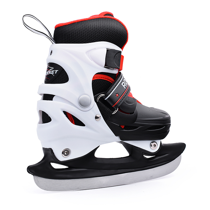 Коньки R0008 детские S черно-белый