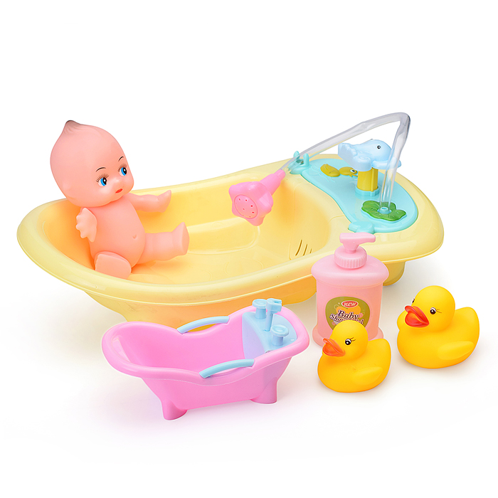 Фото к товару Пупс BLS64-8 "Веселого купания" с аксессуарами, в пакете Пупс BLS64-8 "Веселого купания" с аксессуарами, в пакете