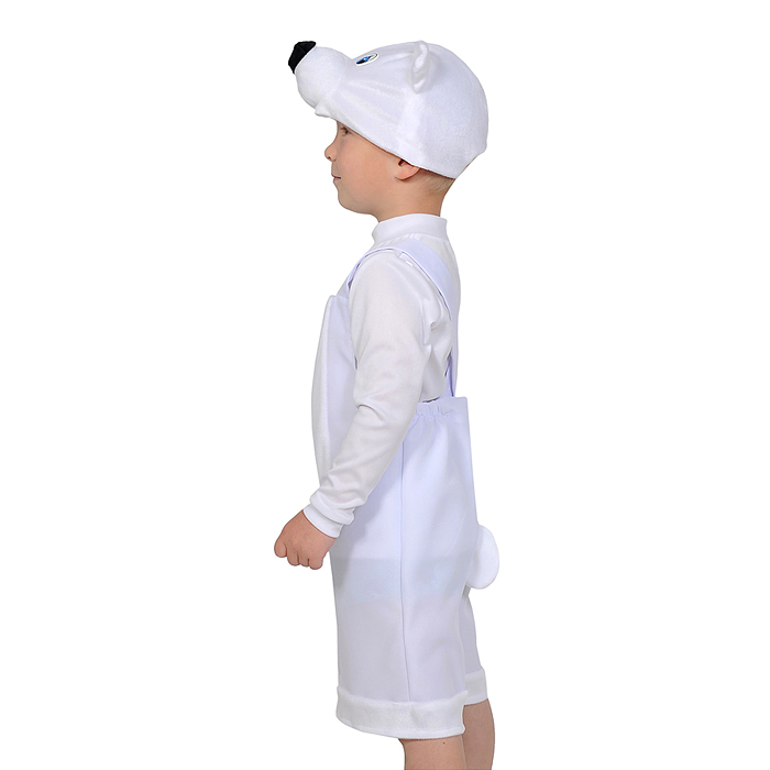 Изделие швейное "Набор карнавальный "Мишка полярный" ткань-плюш (3-6 лет, рост 98-116 см)