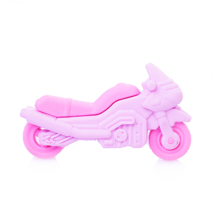 Ластик из синтет. каучука "Мотоцикл" в индивидуальной упаковке-европодвесе