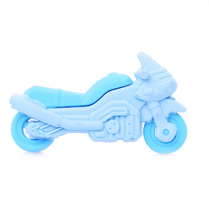 Ластик из синтет. каучука "Мотоцикл" в индивидуальной упаковке-европодвесе