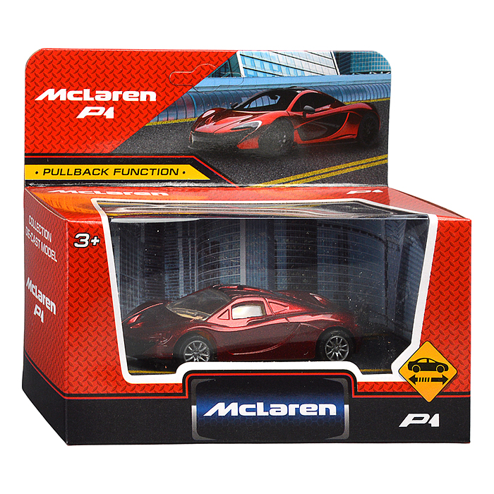 Машина металл Mclaren p1, 9,5 см, своб. ход, коробка