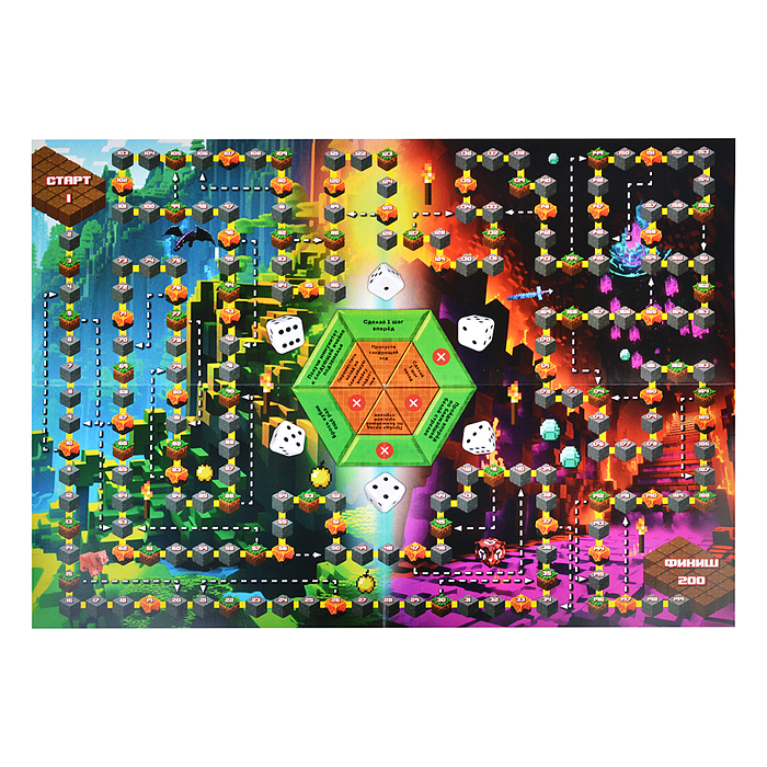 Настольная игра-ходилка "По мотивам Minecraft"