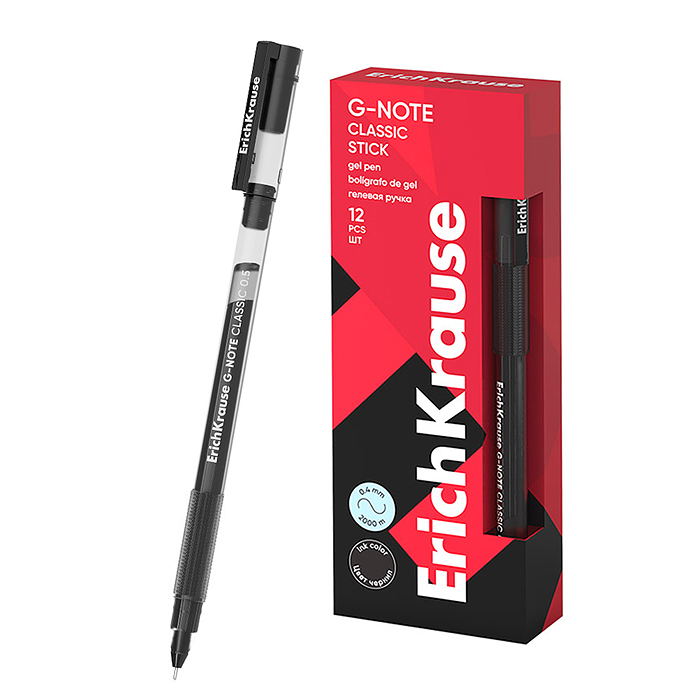 Ручка гелевая G-Note Stick Classic 0.5, цвет чернил черный 