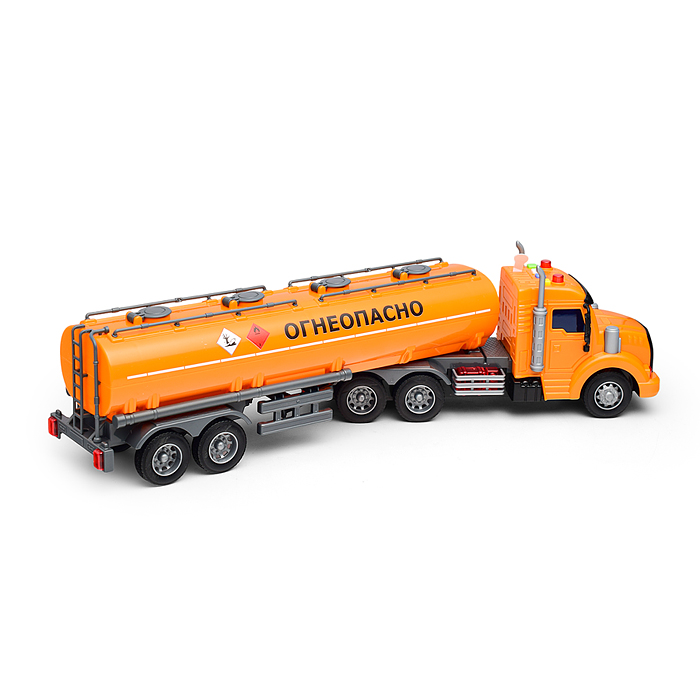 Автомобиль "Профи" с полуприцепом-цистерной инерционный (со светом и звуком) (в коробке)