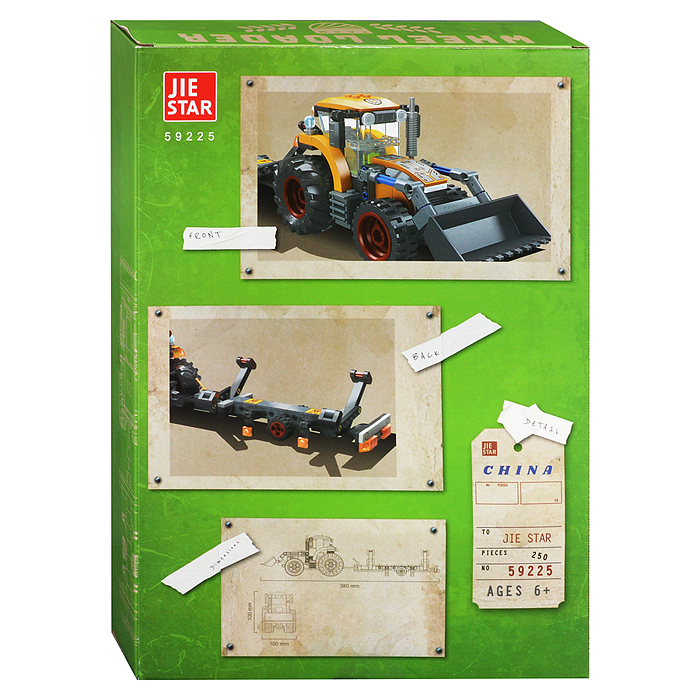 Конструктор 59225 "Сельскохозяйственный погрузчик" 250 дет. в коробке