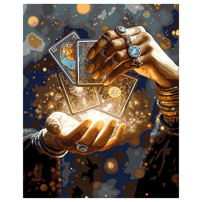 Набор для раскрашивания по номерам (со светодиодами ) 50 х 40 см "Волшебное предсказание"