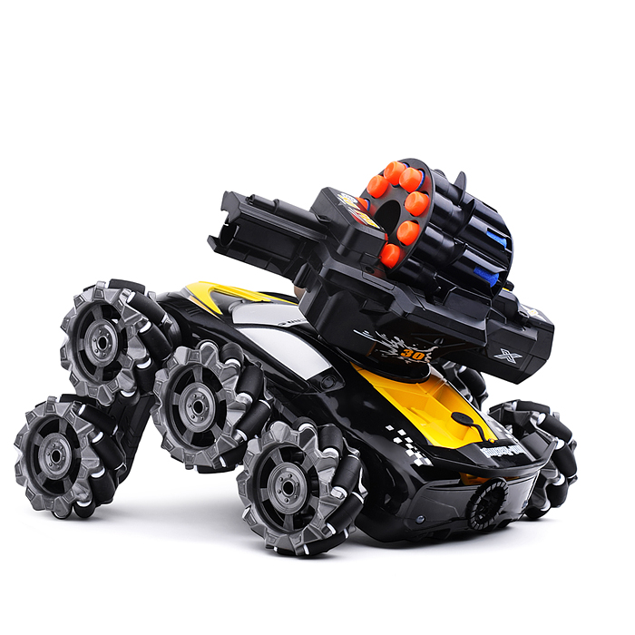 Машина QF667-13 "Буря" с пушкой и паром, на р/у 27 MHz, в коробке