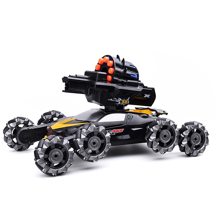 Машина QF667-13 "Буря" с пушкой и паром, на р/у 27 MHz, в коробке