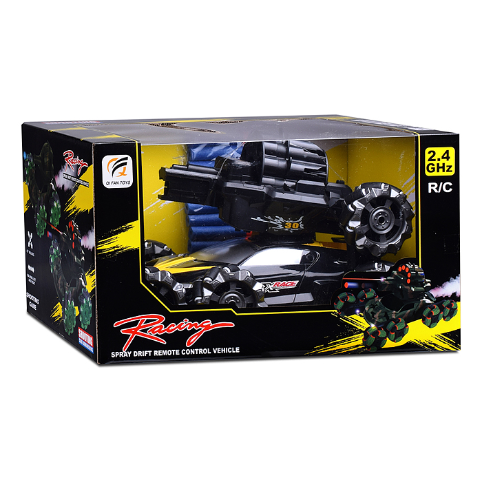 Машина QF667-13 "Буря" с пушкой и паром, на р/у 27 MHz, в коробке