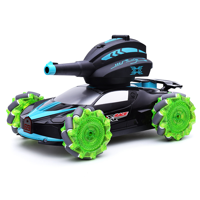 Машина QF667-5A "Буря-1" с пушкой и паром, на р/у 27 MHz, в коробке