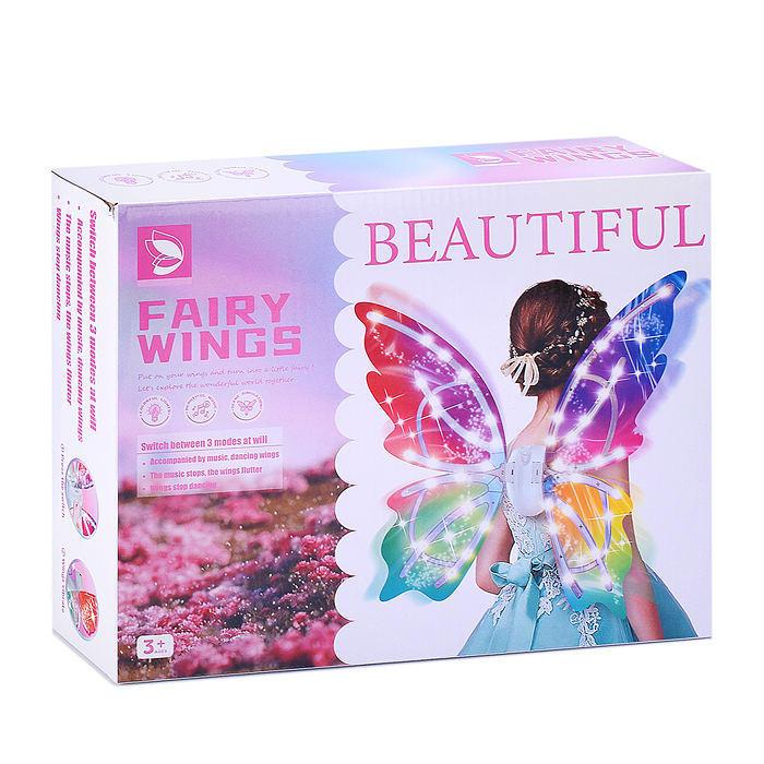 Фото к товару Крылья карнавальные 606-9A "Beautiful" (со светом и музыкой) в коробке Крылья карнавальные 606-9A "Beautiful" (со светом и музыкой) в коробке