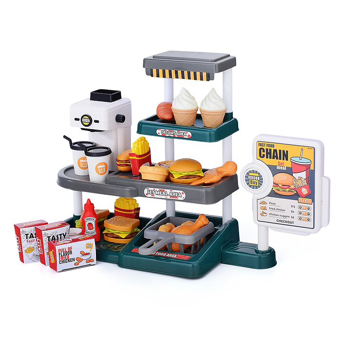 Игровой набор супермаркет 668-139 "Мини кафе" (71 предмет) в коробке