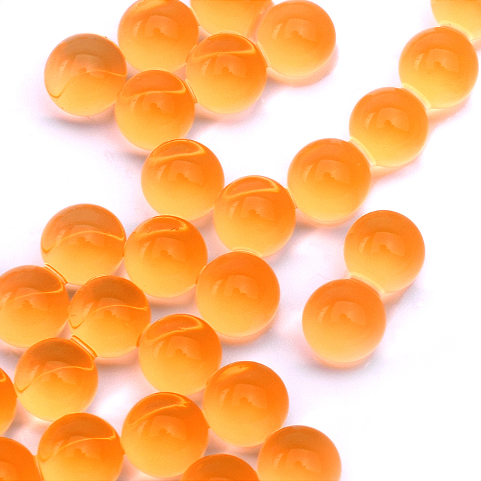Пули водные 7-2 (гидрогель), цвет оранжевый, 7-8 мм, в бутылке