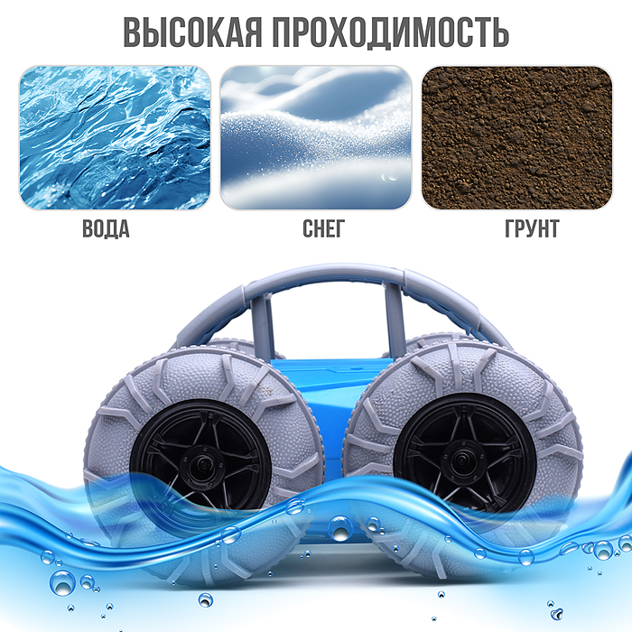 Машина QX012 "Амфибия" на р/у, 27 MHz в коробке