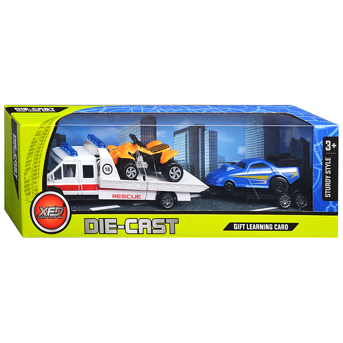 Набор 889-330 "Эвакуатор" с транспортом, в коробке