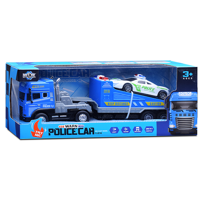 Фото к товару Машина KLX800-249 "Полицейский эвакуатор" в коробке Машина KLX800-249 "Полицейский эвакуатор" в коробке