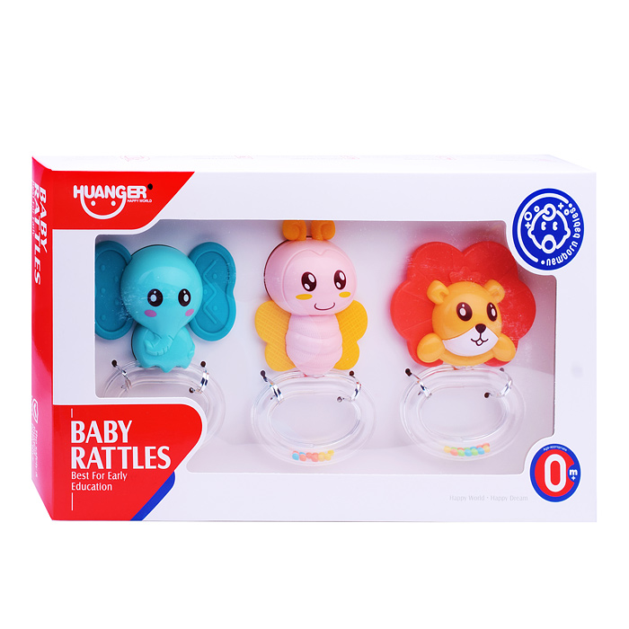 Набор погремушек HE0135 "Милые зверята" в коробке