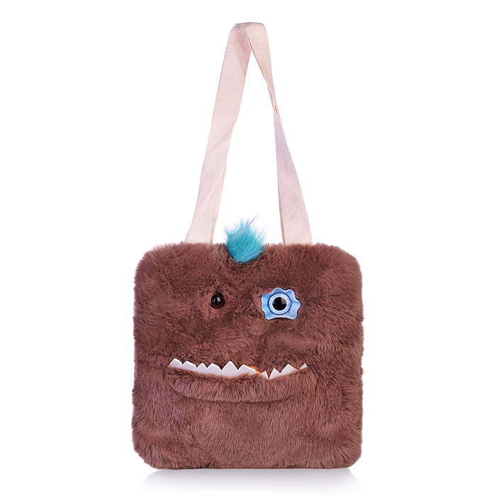 Сумка детская M1202 "Ручной шоппомонстрик" 25*25 см.