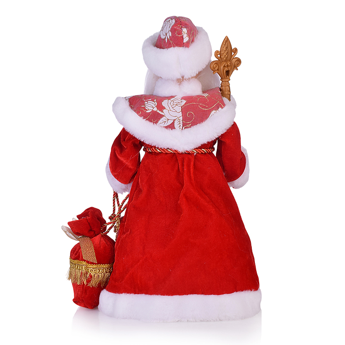 Сувенир музыкальный "Дед Мороз в красной шубе, с мешком подарков" с мелодией, 40 см 