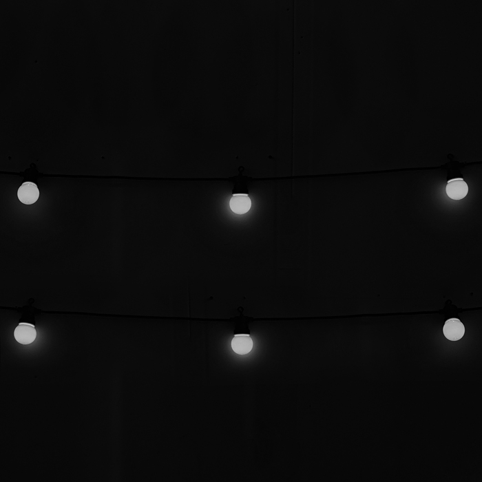 Электрогирлянда светодиодная Шарики матовые, 20 ламп, холодный