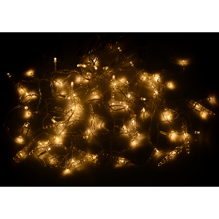 Электрогирлянда-занавес, светодиодная "Сосульки" 3м, 96 ламп, теплый