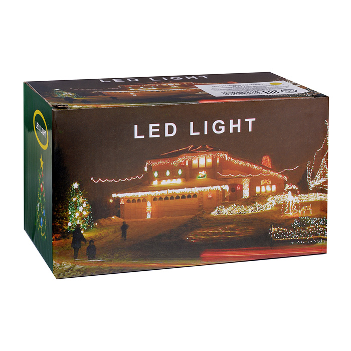 Электрогирлянда-занавес, светодиодная "Сосульки" 3м, 96 ламп, теплый