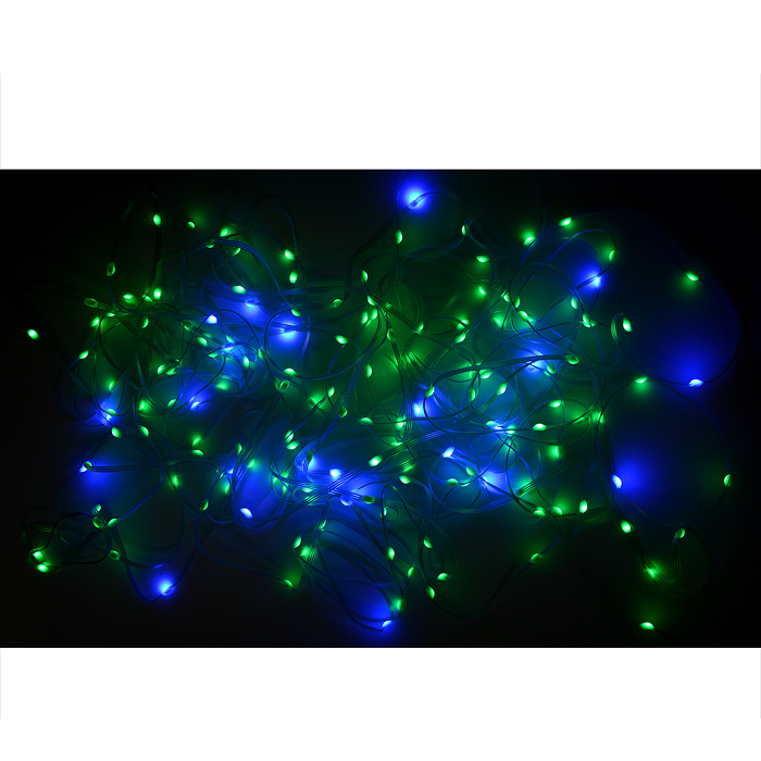 Электрогирлянда светодиодная Роса, 20м, пульт, USB, цветная