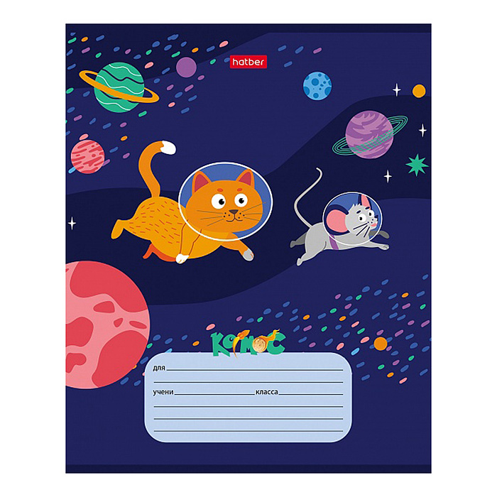 Тетрадь 12л клетка "Космическое приключение" А5ф 